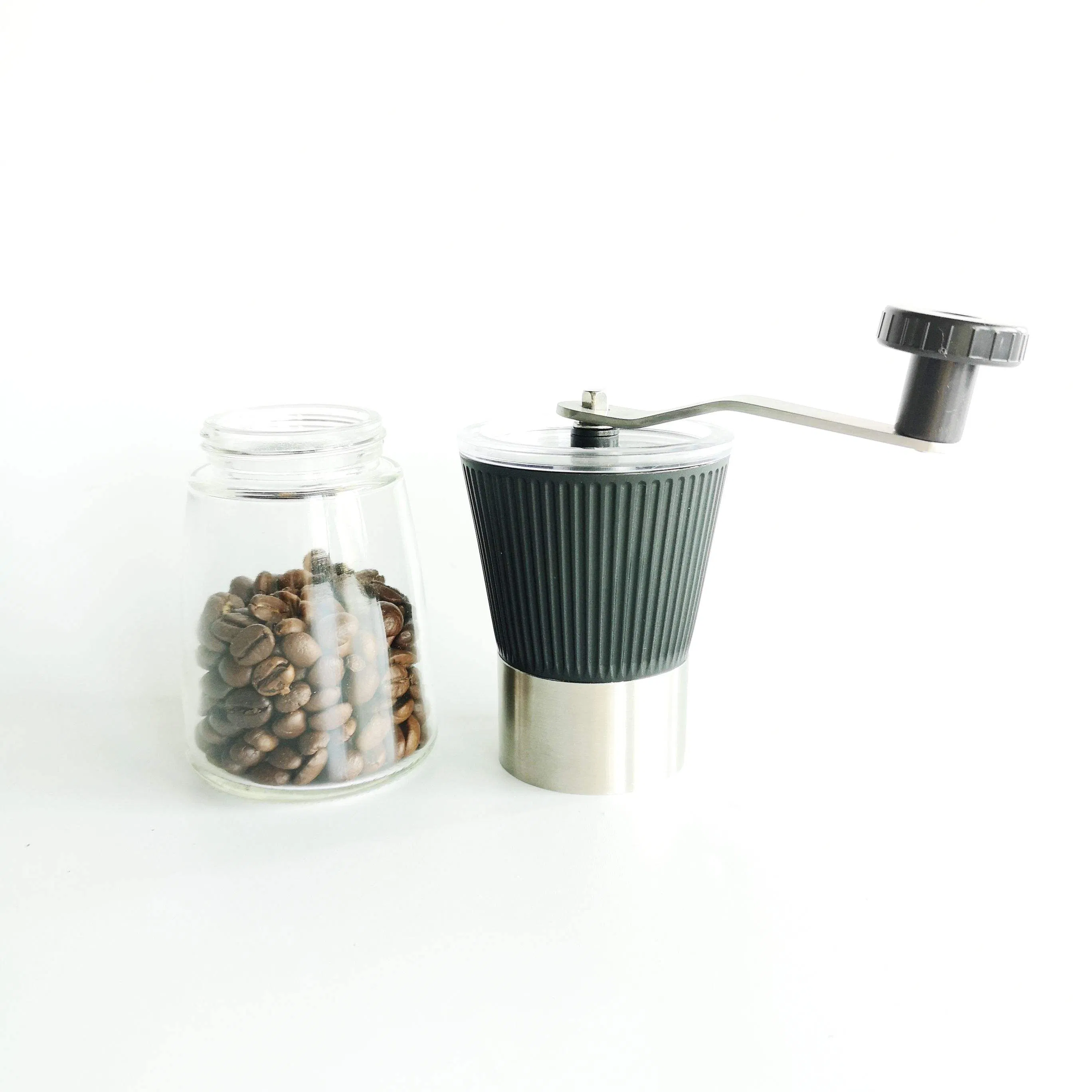 Portable Glass Bottle Manual Coffee Bean Grinder Mill with Adjustable Ceramic Core
