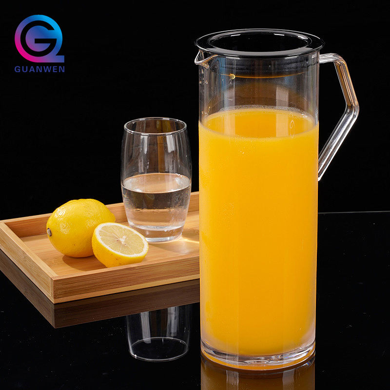 Wholesale Transparent Water Pitcher with Lid Household 1100ml Glass Water Pitcher