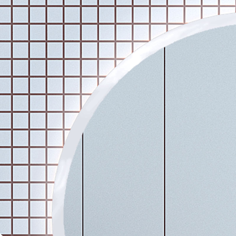 Modern Fogless Round Wall Mirror with LED Light Feature