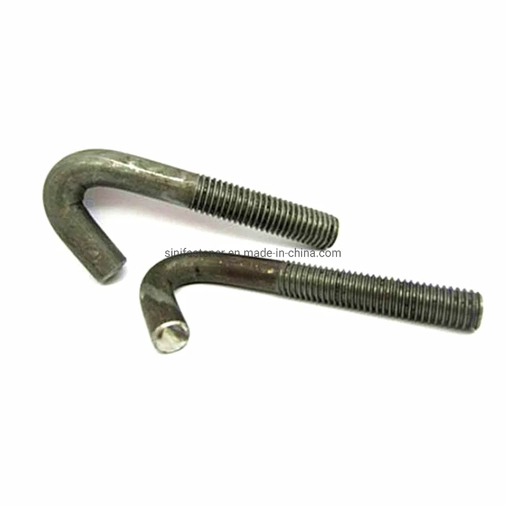 China Supplier Hot Sale L Bolt Gr8.8 Zinc Plated Anchor Bolt J-Bolt