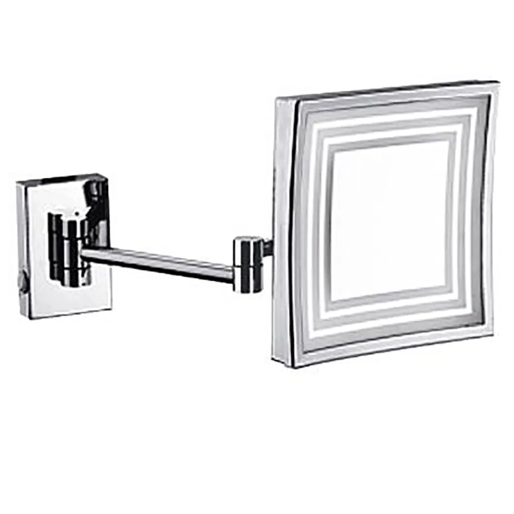 Wall Mounted Chrome Folding Round Hotel Round Bathroom Mirror