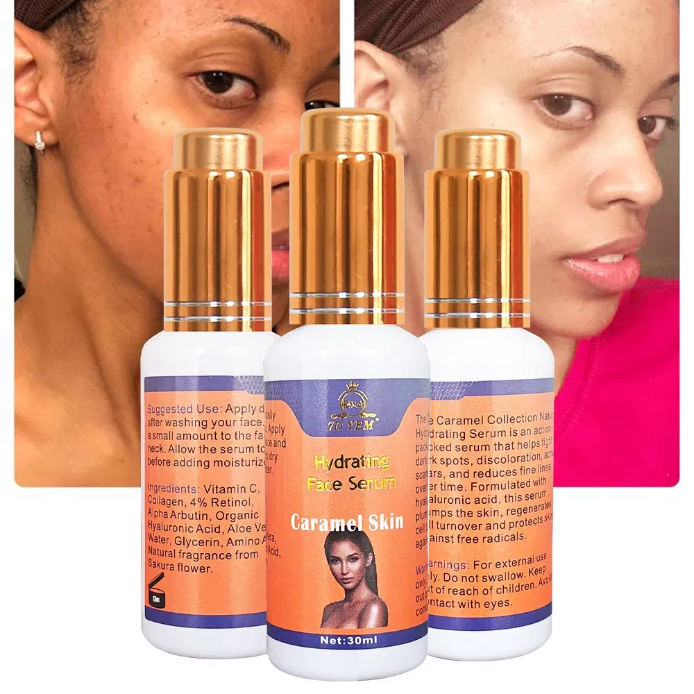 Caramel Skin Serum High Quality Moisturizing Face Lightening Serum Hyaluronic Acid Whitening Dark Spot Remover Serum for Face