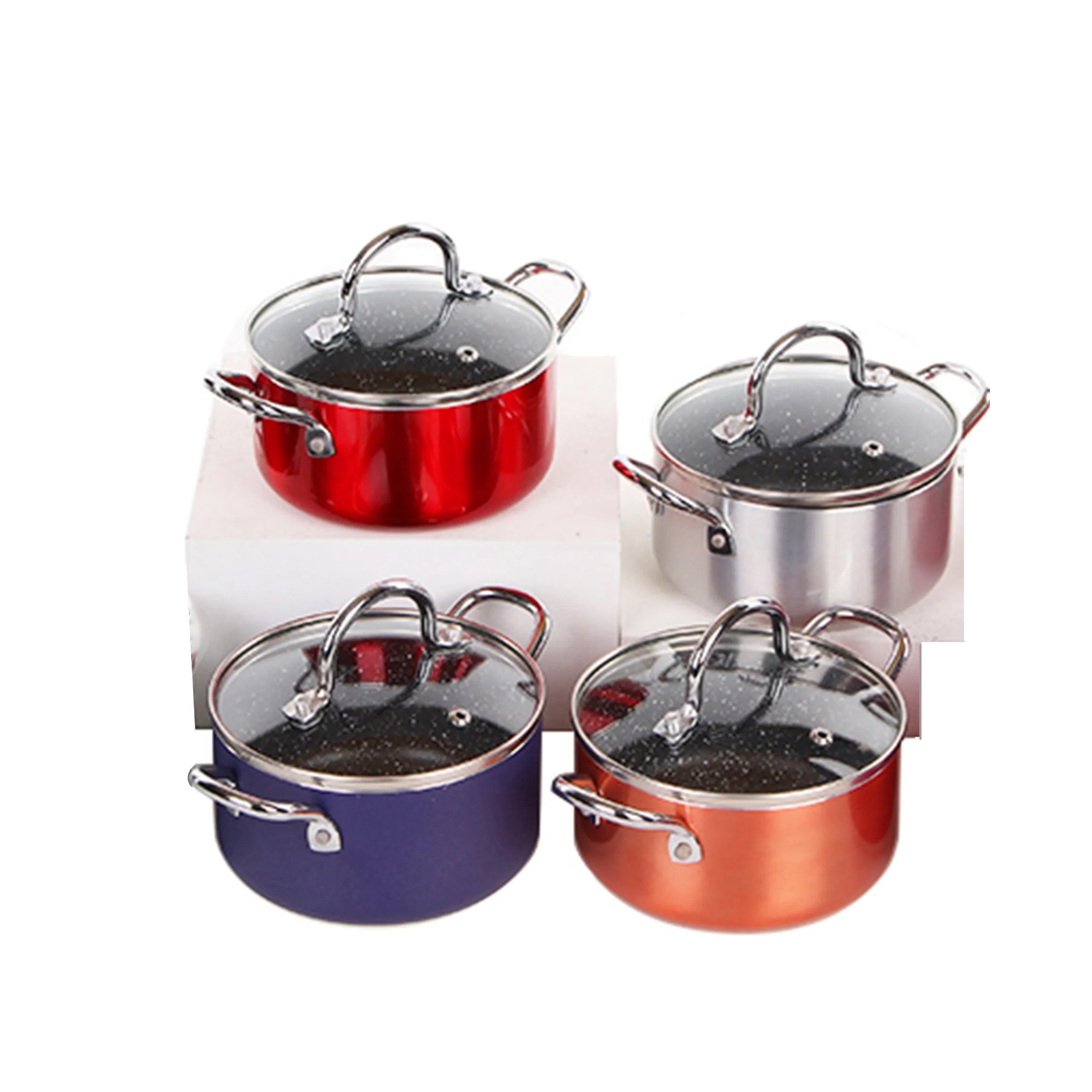 Home Use Copper Finish Pot 14cm Aluminum Nonstick Casserole