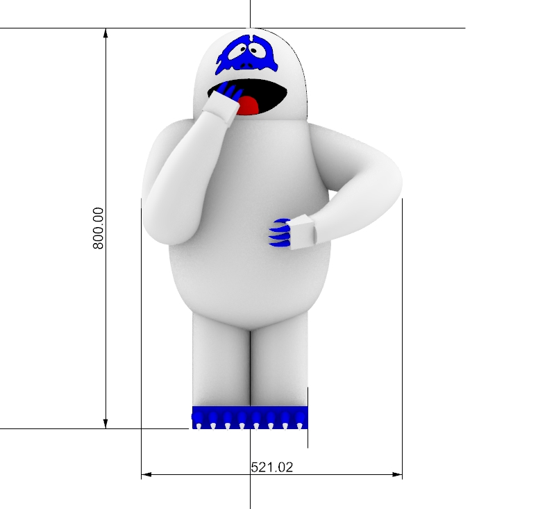 Giant Outdoor Bumble Abominable Christmas Event Decorations Snow Monster Inflatable Bumble Abominable Snowman