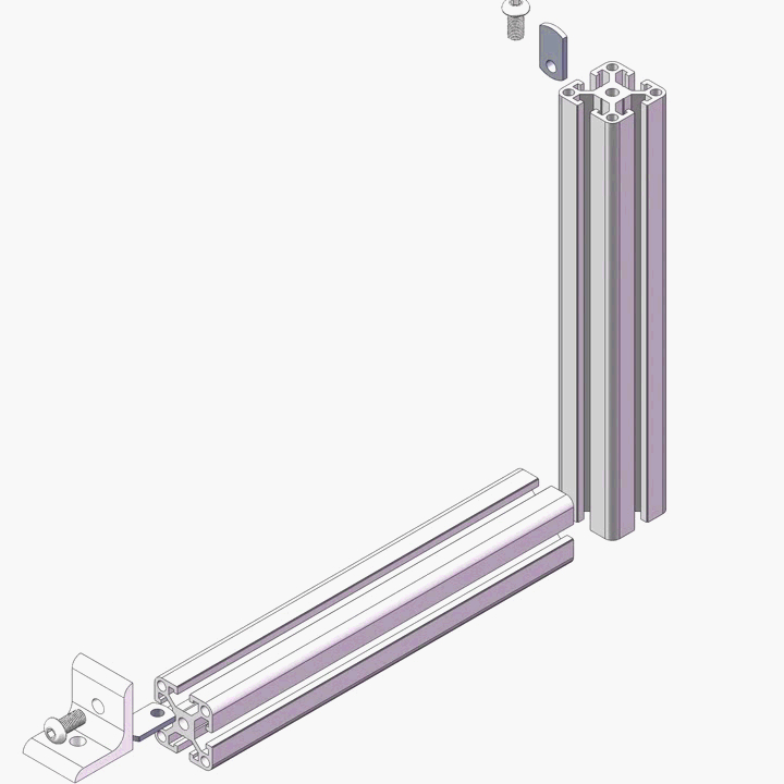 Угловой кронштейн алюминиевый 2 отверстия для 3D-принтера