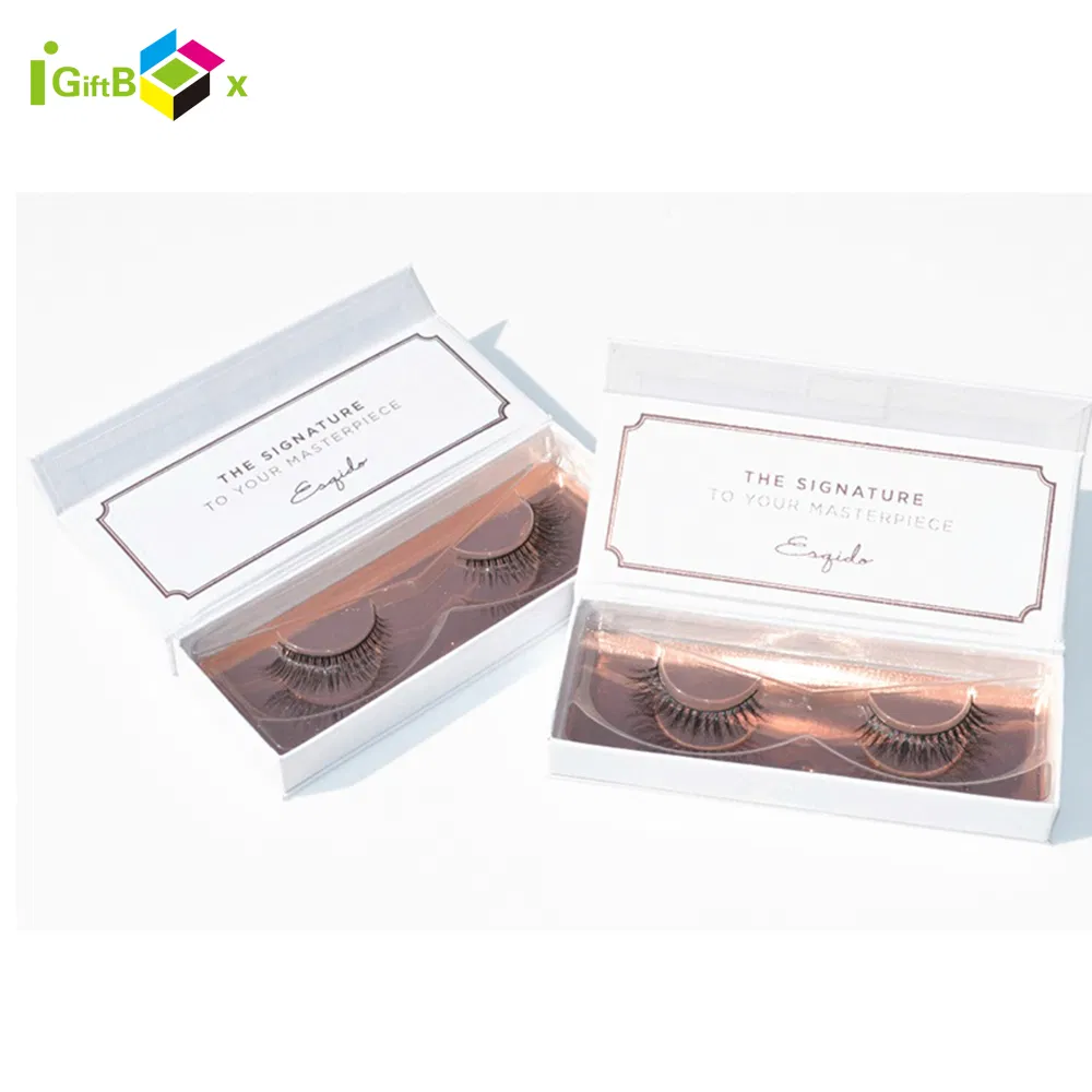 Hot Private Label False Lashes Box Custom Brand Name Eyelash Paper Box with Mirror