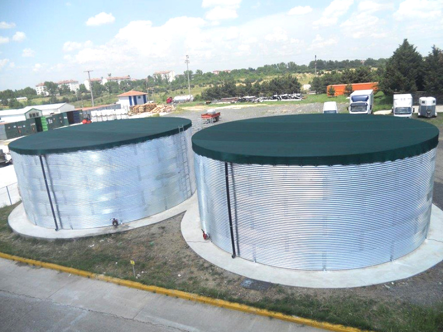 Customized Large Diameter 20m³ -1000m³ Factory Direct Sale Cheap Low Price Flat Top Corrugated Steel Tank