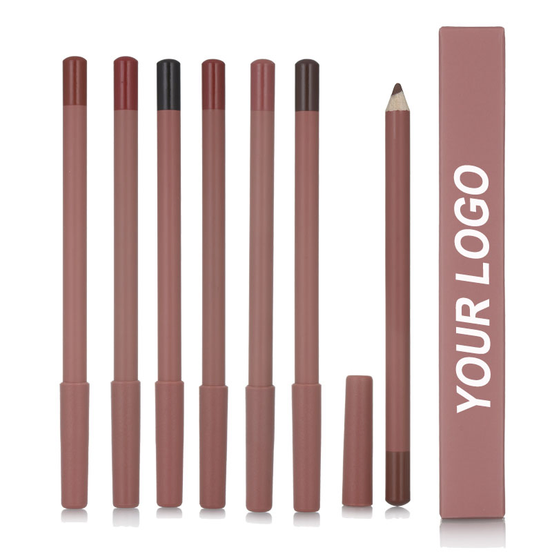 8 Shades Matte Long Lasting Waterproof High Pigment Smooth Wood Pencil Lip Liner