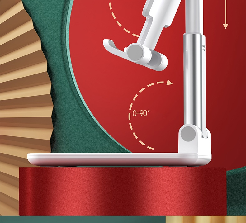 Custom Live Streaming, Engraved Phone Stand, Adjustable Folding, Desktop Holder with Personalized Logo and Printed Pattern