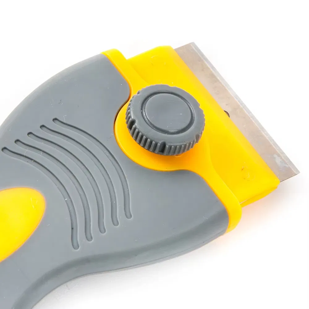 Hautine Hand Plastic Cleaning Scraper Razor Scraper with Plastic and Metal Blades