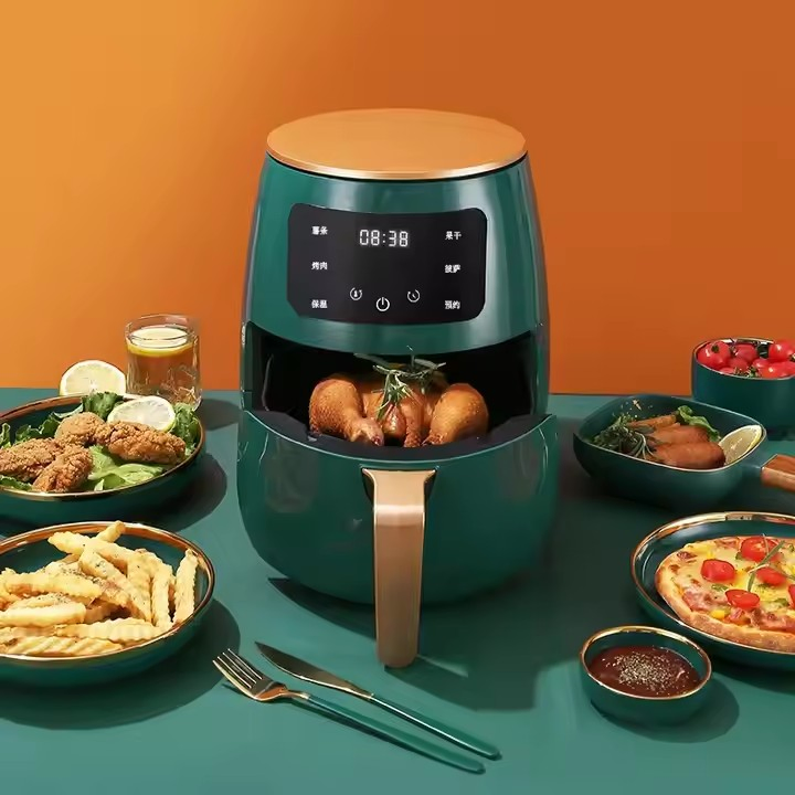 Household 4.5L Digital Control Electric Smart Air Fryers LCD Touchscreen Non-Stick Electric Air Fryer Oven