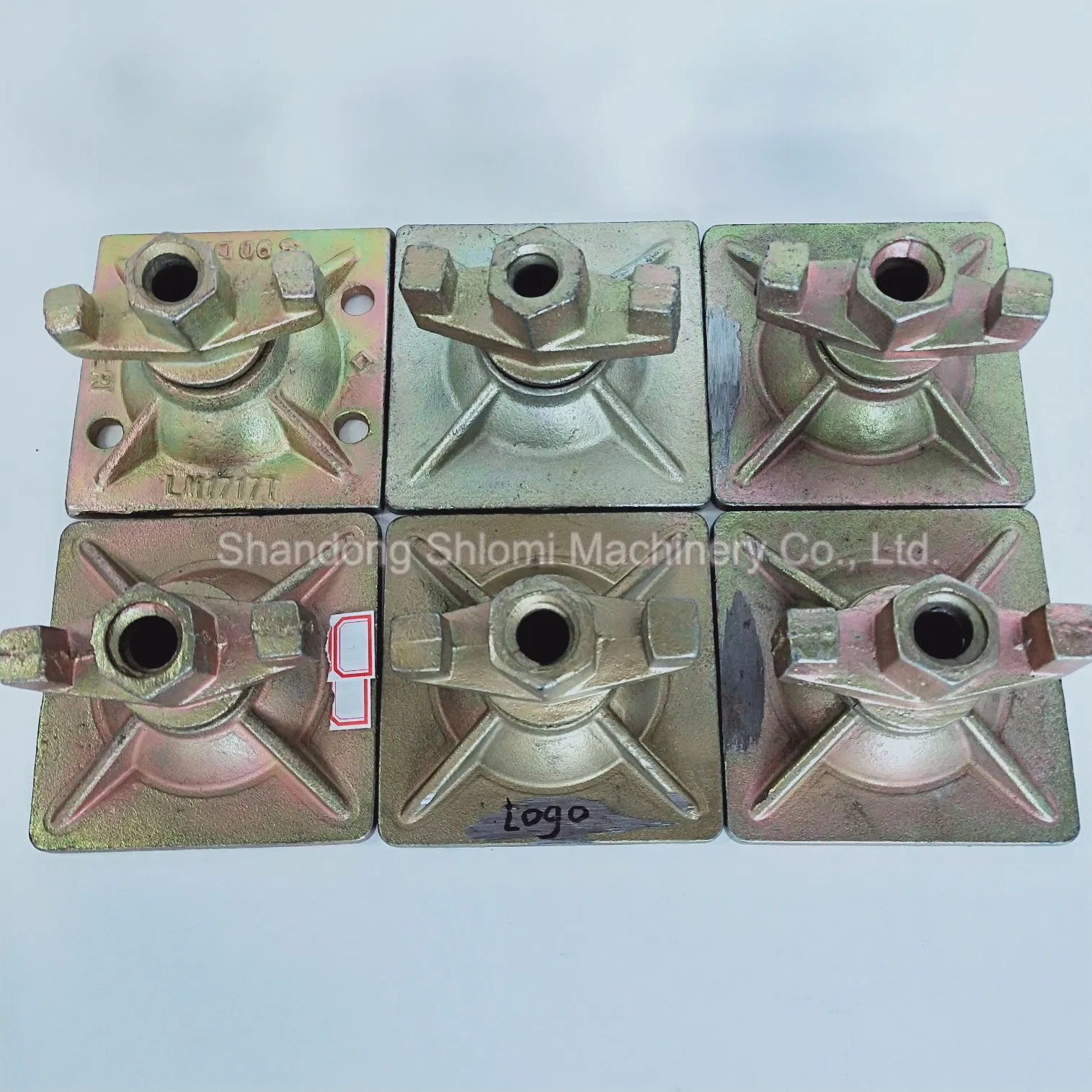 Formwork Swivel Wing Nut With115mm*115mm Anchor Plate for 15/17mm Tie Rod for Peri/Doka/Meva