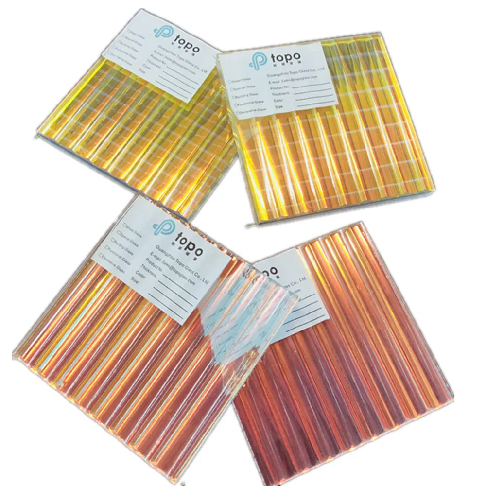 Different Angles Show Different Colors Gradient Pattern Art Laminated Glass (LG-TP)