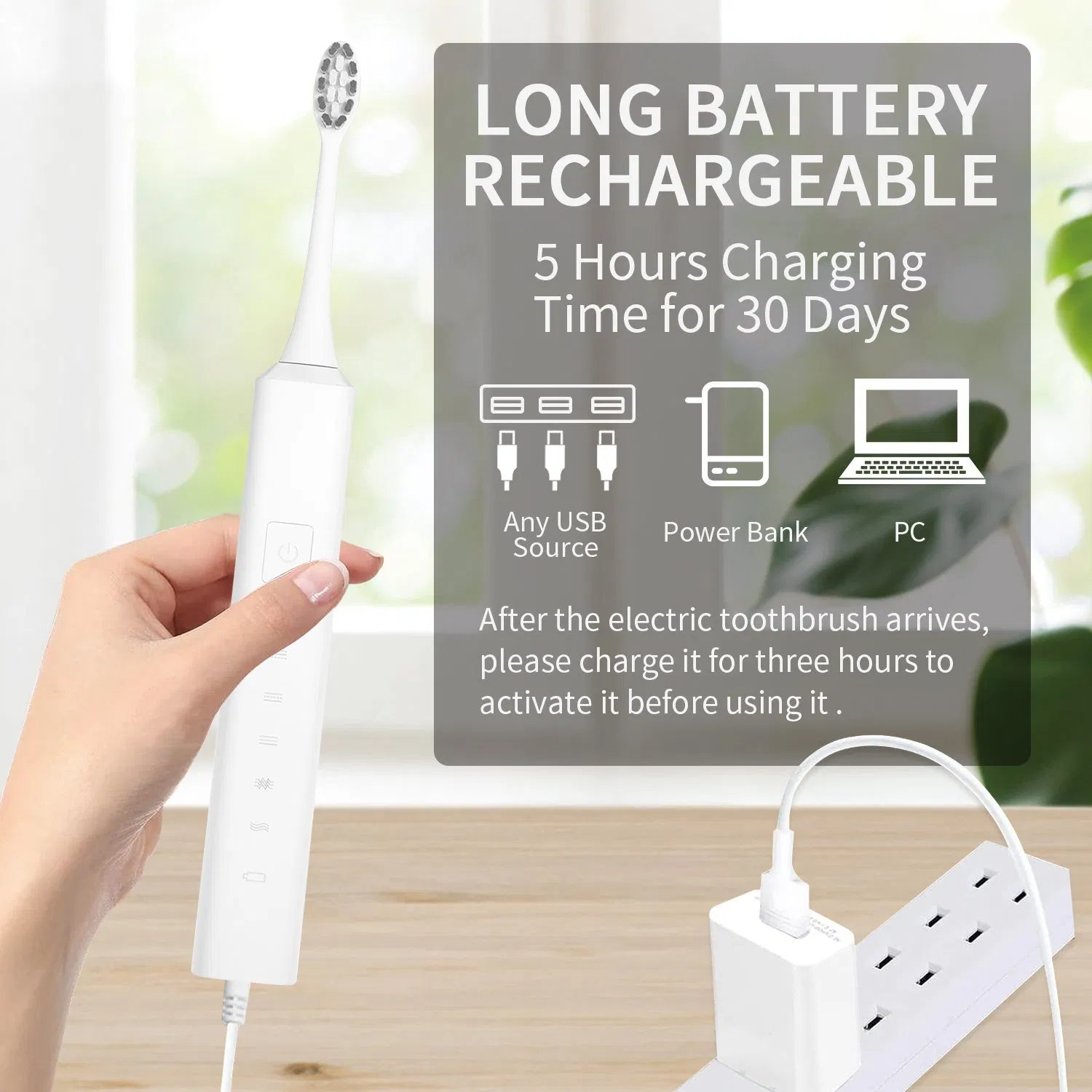 Wholesale Price Home Supply Private Label Rechargeable Electric Toothbrush