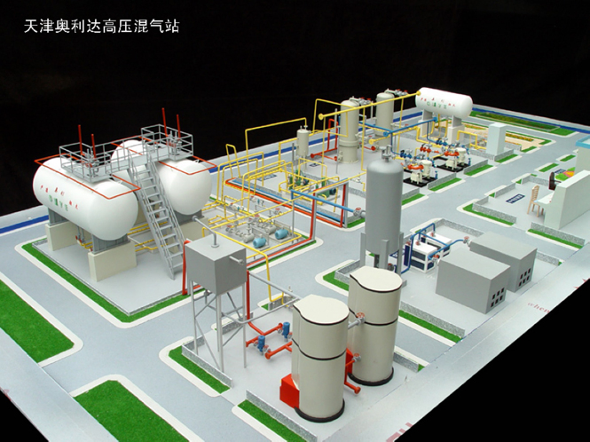 3D High-Quality Mechanical Factory Building Design Scale Model