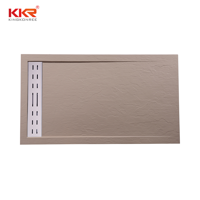 Custom Bathroom Black Poly Marble Shower Base Shower Tray