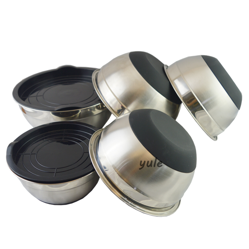 Multi-Size Stainless Steel Mixing Bowl with Silicone Bottom