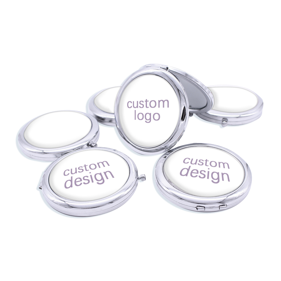 Handheld Magnifying Portable Round Mini Travel Makeup Cosmetic Purse Pocket Mirror