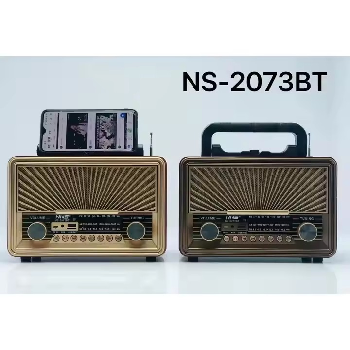 Ретро радио NS-2073BT с Bluetooth, деревянный корпус