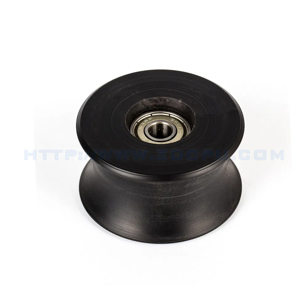 OEM Manufacturer Overmolding U Groove Plastic Small Pulley Wheels for Rope