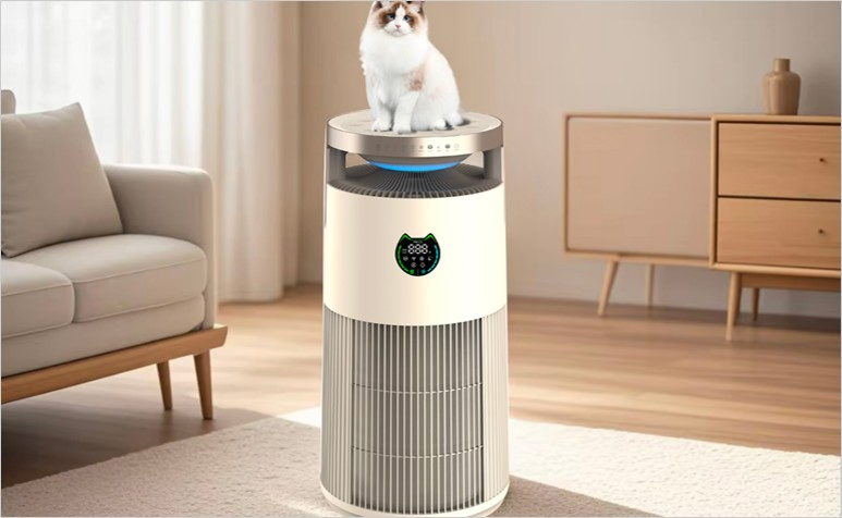 Pet Air Purifier with HEPA Filter Purify Pet Hair with UV Anion