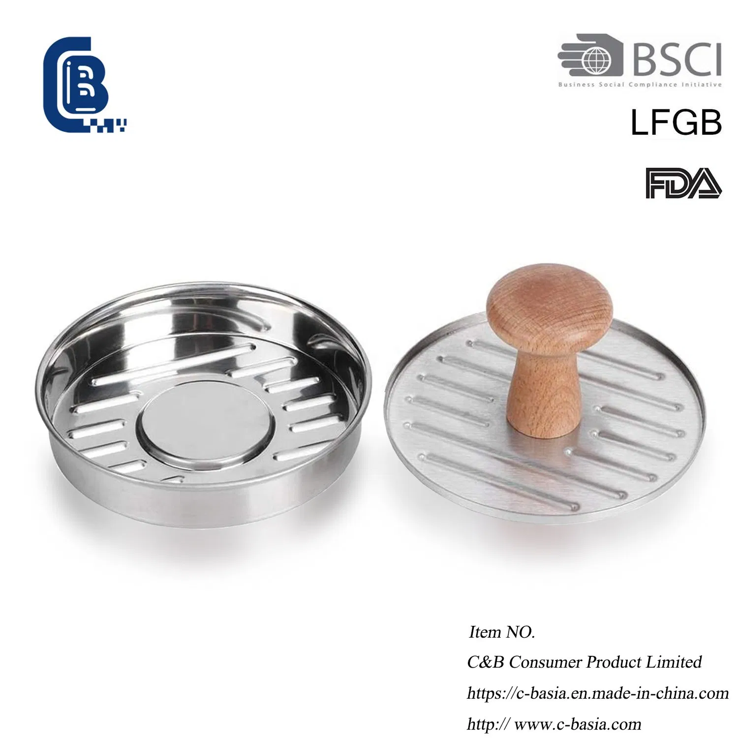 Non Stick Stainless Steel Mini Burger Meat Press, Hamburger Maker Tools, Beef Meat Patty BBQ, DIY Cooking Tools