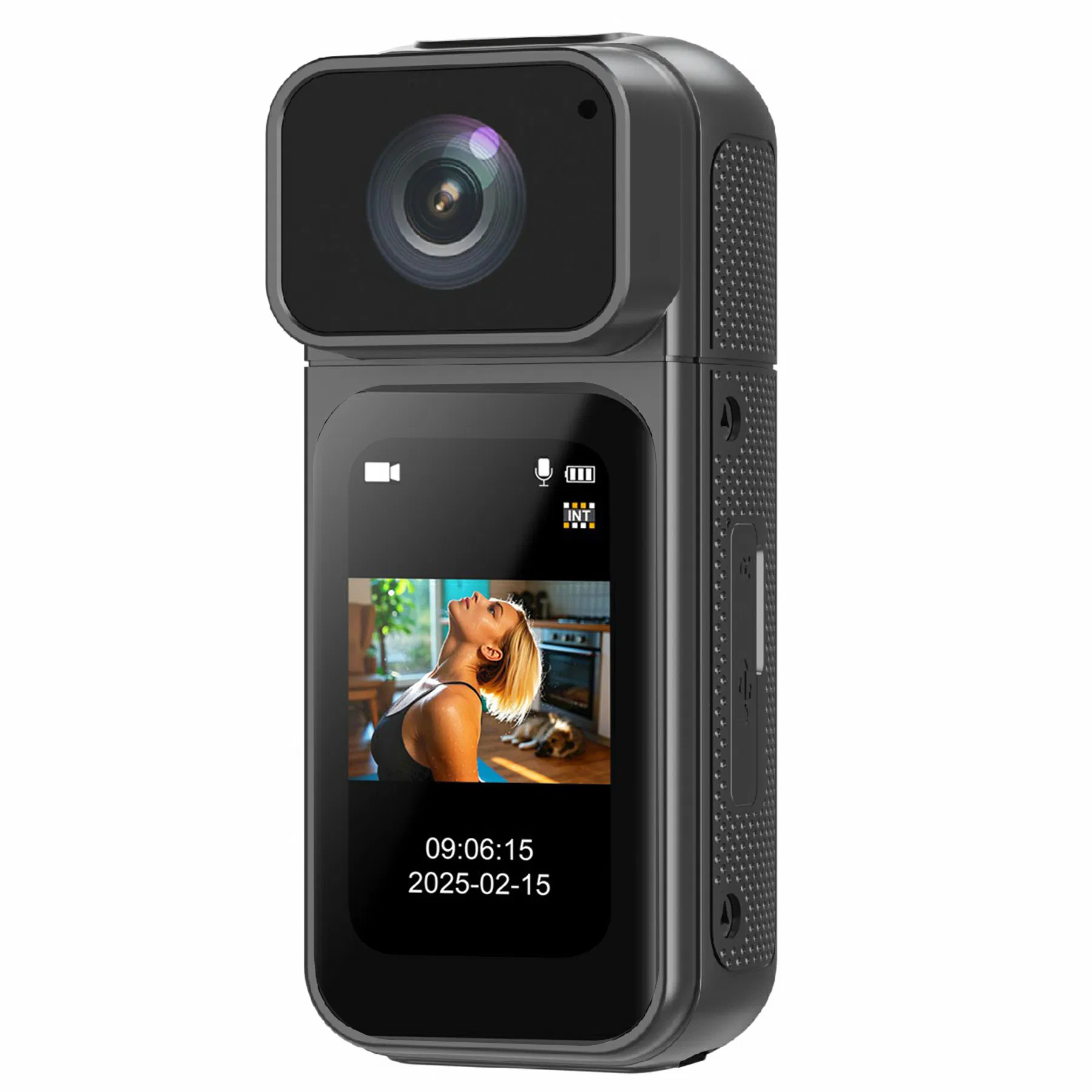 S80 Thumb Camera 2.7K Ultra HD 180 Degree Rotatable Lens 1.47 Inch IPS Screen WiFi Action Camera with 32g Memory Card