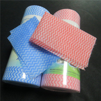 Household Products Viscose Polyester Spunlace Non Woven Kitchen Cleaning Disposable Towel