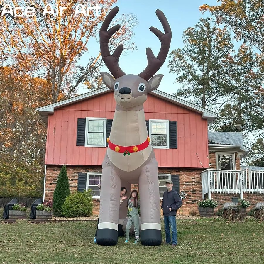 6mh Giant Oxford Christmas Inflatable Reindeer Rudolph for Eye Catching Outdoor Event Decor