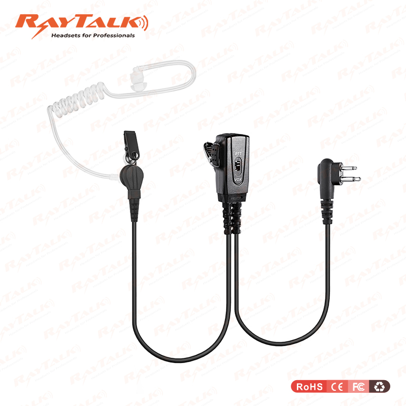 1-Wire Surveillance Acoustic Tube Two Way Radio Earpieces Quick Connect Tube Earphone for Cp140ep450gp88