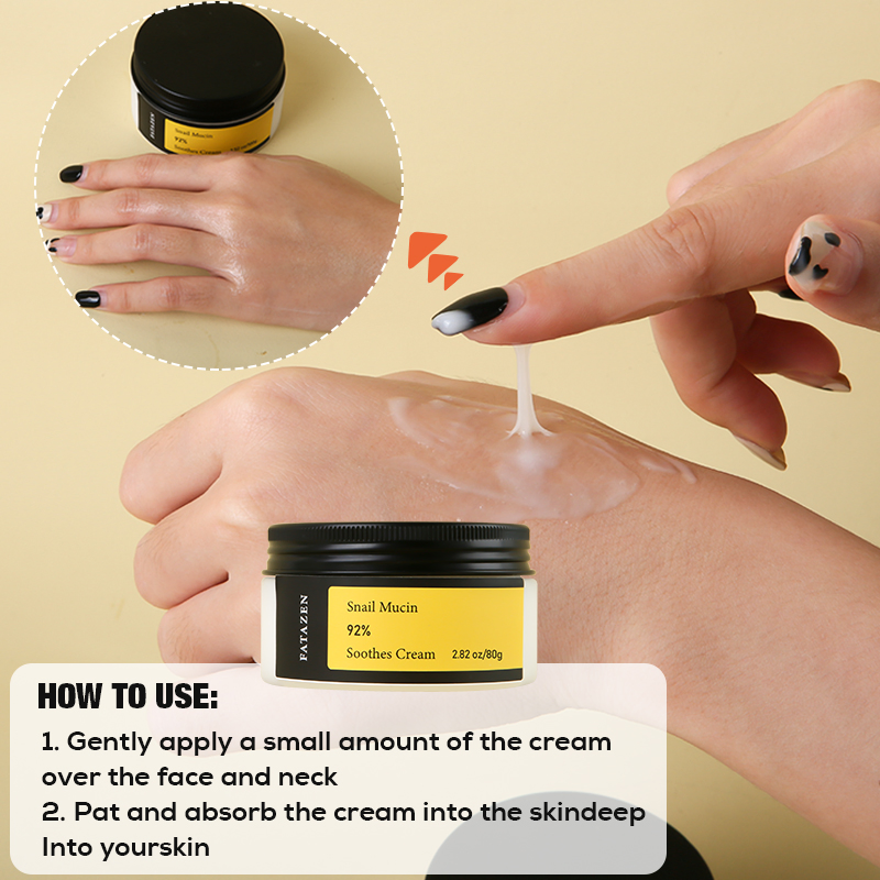 Long Lasting Hydration Anti Aging Winkle Moisturizing Snail Mucin Repairing Facial Cream