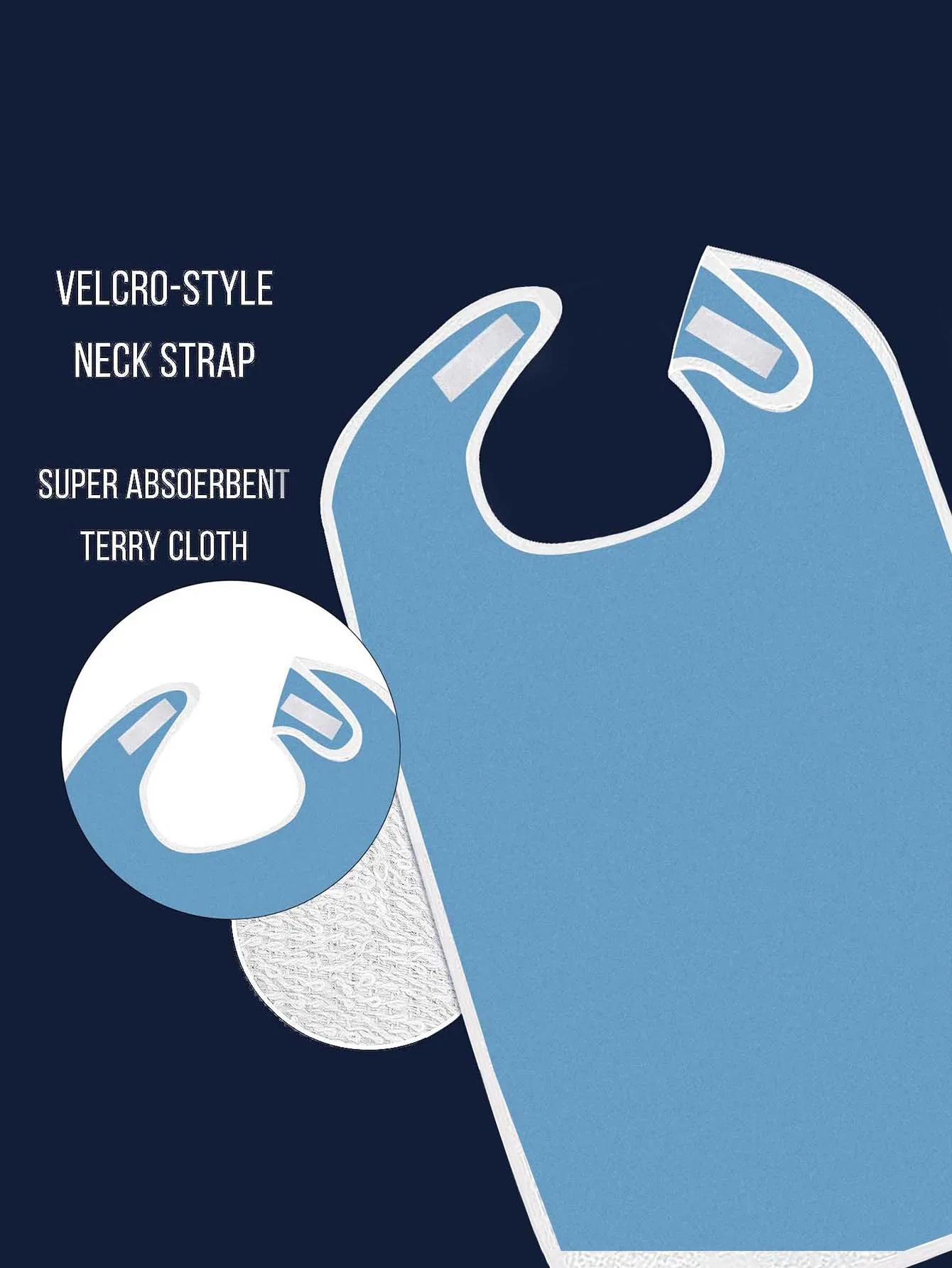 Anti-Fouling Food, Elderly Bib, Saliva Bib, Suitable for Men and Women, Eating Cloth Bib