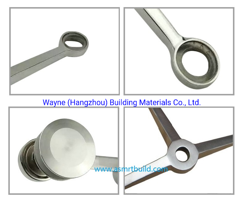 120mm Stainless Steel Glass Spider with 3 Arms; /Point-Fixed Curtain Wall Hardware with High Quality and Best Price