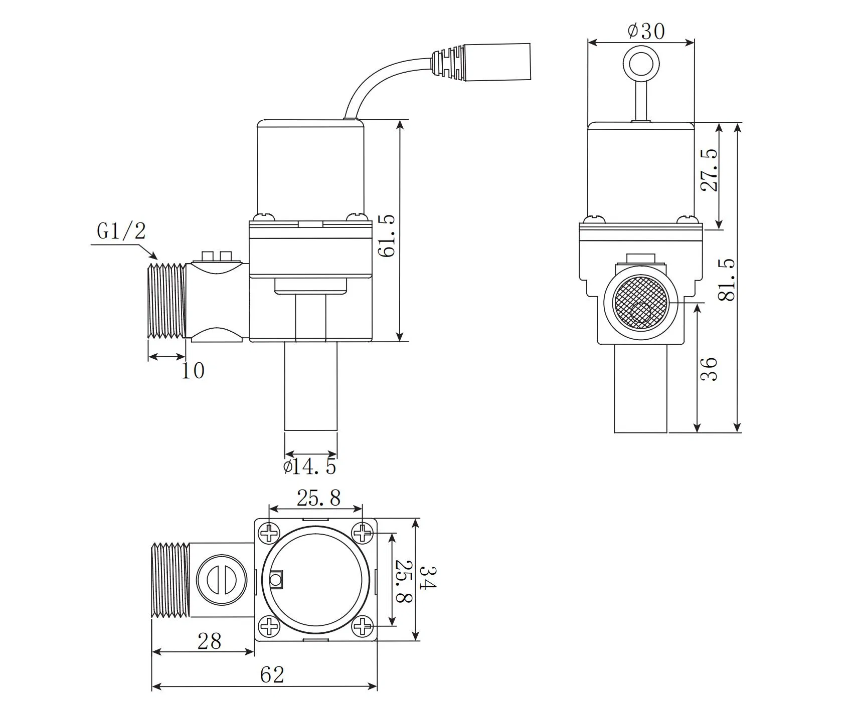 Push Button Factory Automatic Toilet Flusher Sensor Urinal Flush Latching Solenoid Valve with Connector Set 6V DC