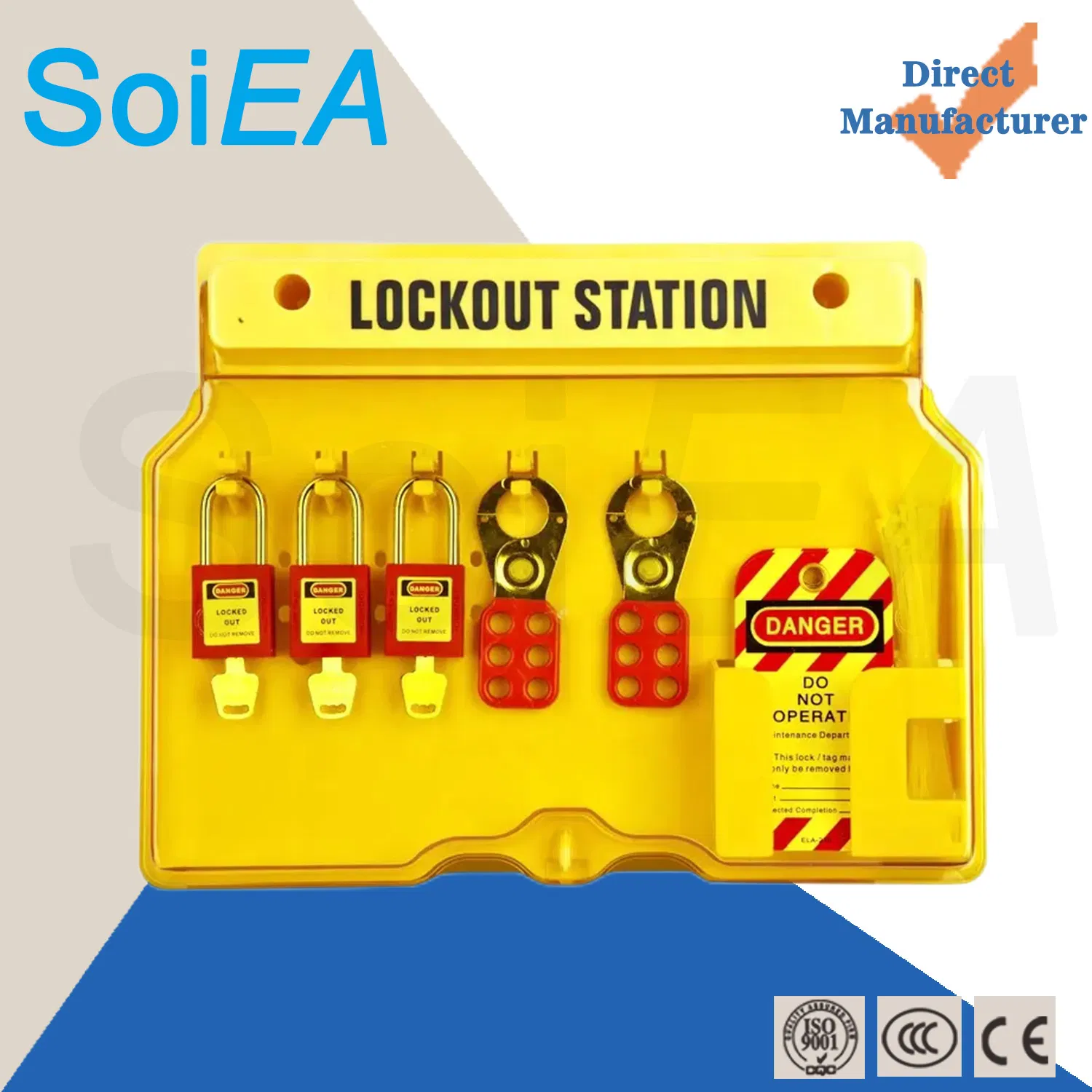 China High Security Factory OEM Safety Box Kit 20PCS Padlocks Lockout Station