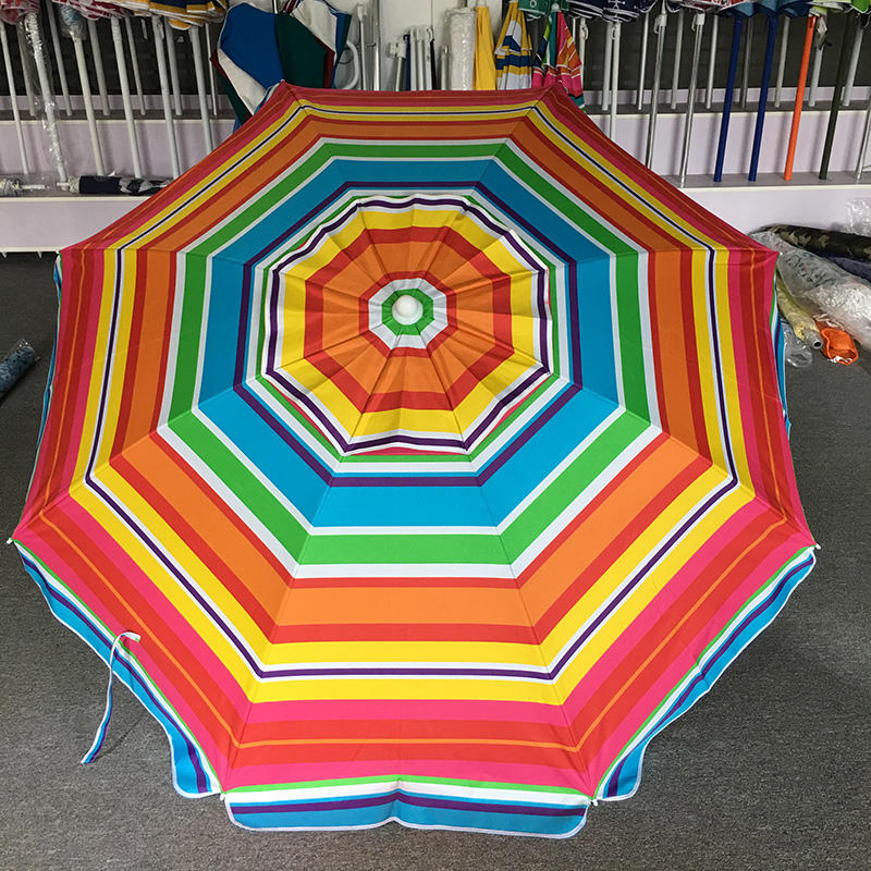 High Quality Custom Designed Printed Advertising Beach Parasol Umbrella with UV Protection Wholesale Market Promotinal Products