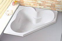 Угловая акриловая ванна для встраивания