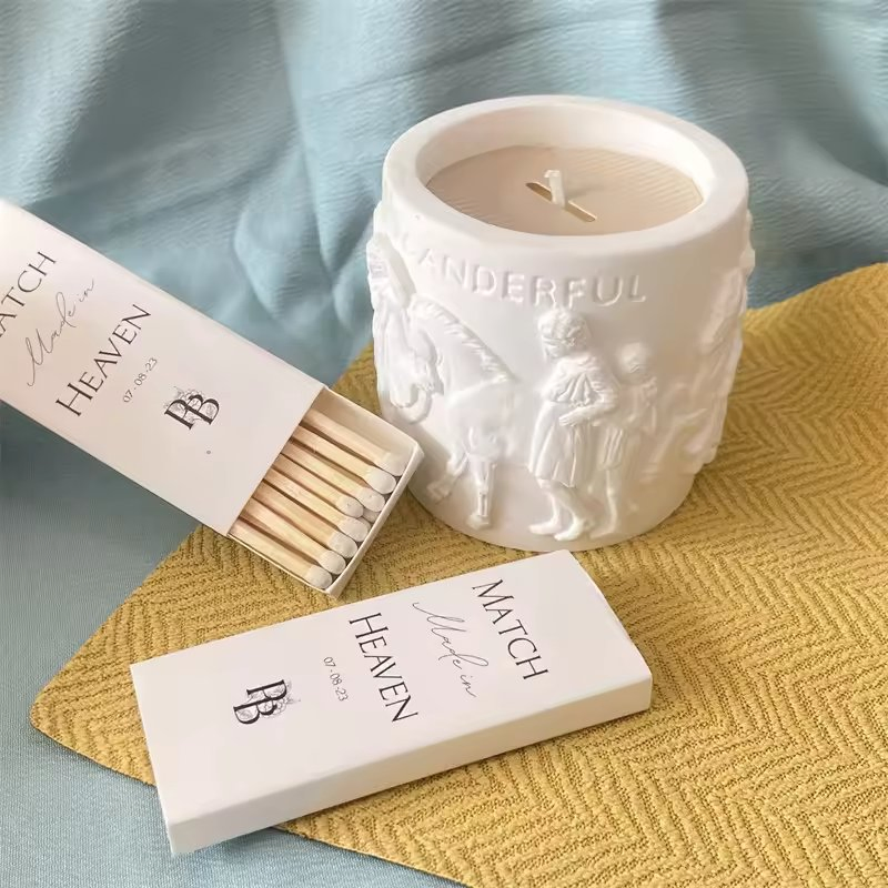 Match Aromatherapy Candle Carbonization Lengthened Match Retro Exquisite Texture Birthday Holiday Companion Gift Boxed Match
