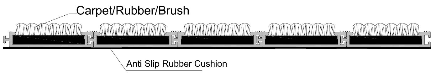 Entrance Patio Porch Non-Slip Front Door Mat Outdoor Mats Aluminum Alloy Floor Mat