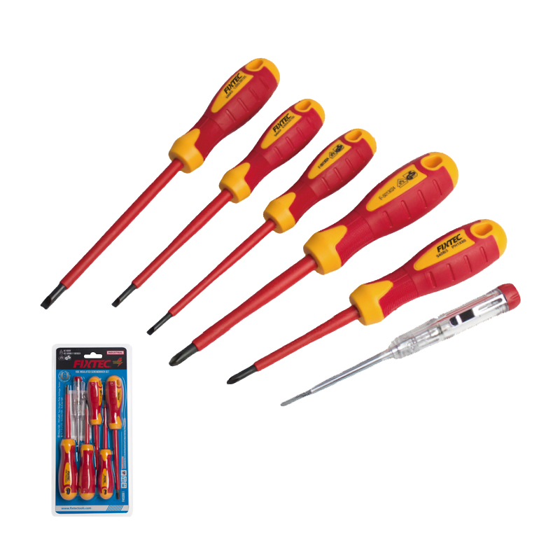 Fixtec 6PCS VDE Insulated Screwdriver Set High-Safety Electrical Precision Repairing Tools Set