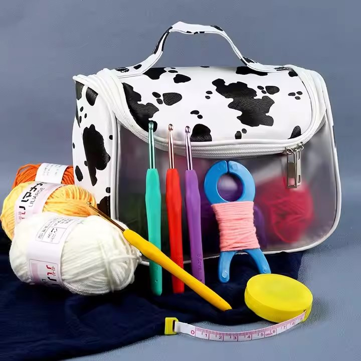 DIY Portable Milk Crochet Kit for Soft Wool Scarves