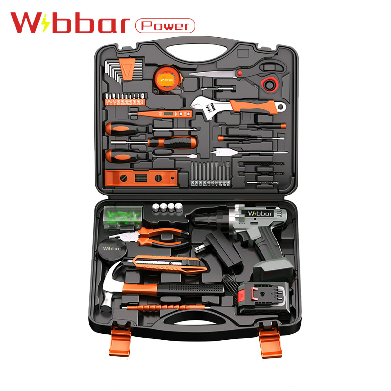 Complete Set of Toolbox, Household Electric Drill and Screwdriver