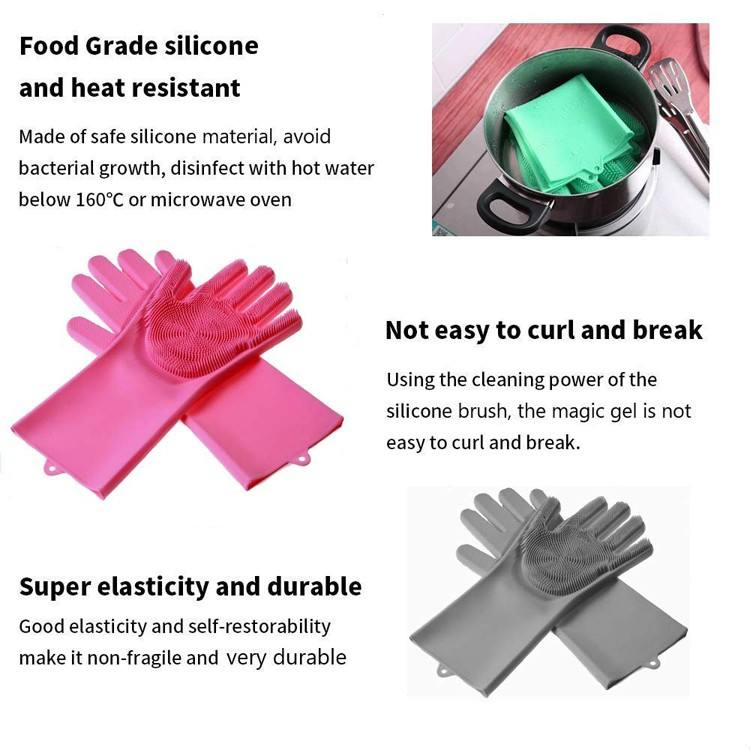 Colorful Siliconedish Washing Cleaning Chicken Rubber Household Cleaning Gloves