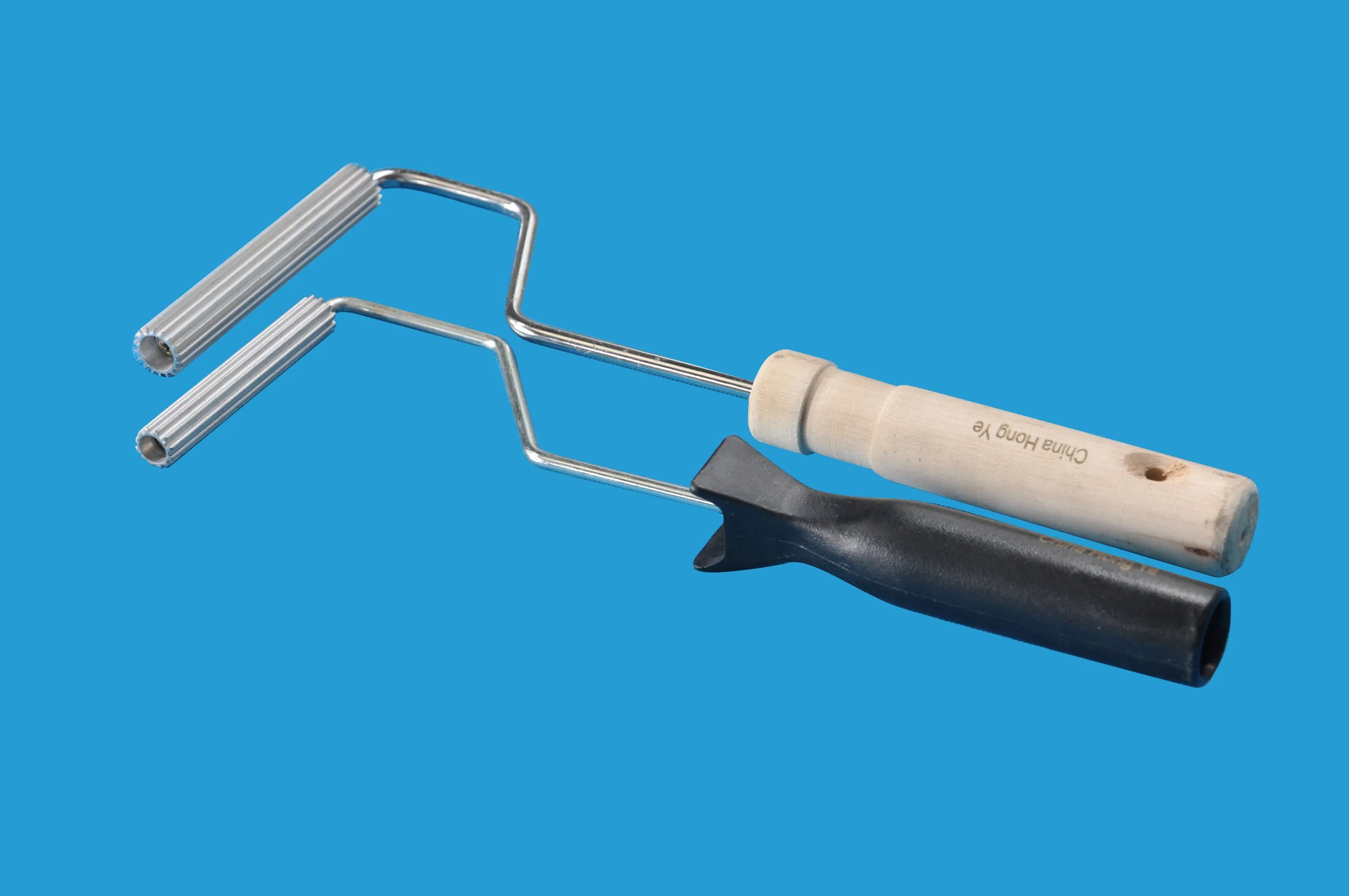 Customized Zinc Plated Plastic Handle Aluminum Paddle Roller for FRP Laminating