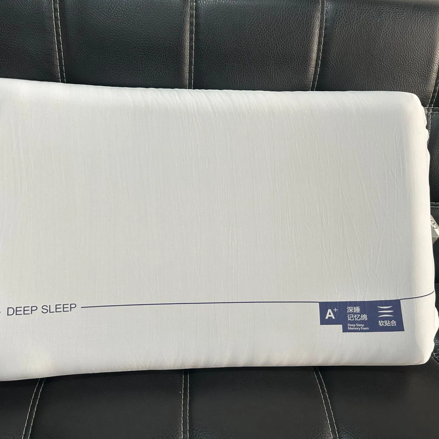 Polyester Knitted Fabric Roll Pack High Density Soft Memory Foam Pillow with Non Woven Bag Package