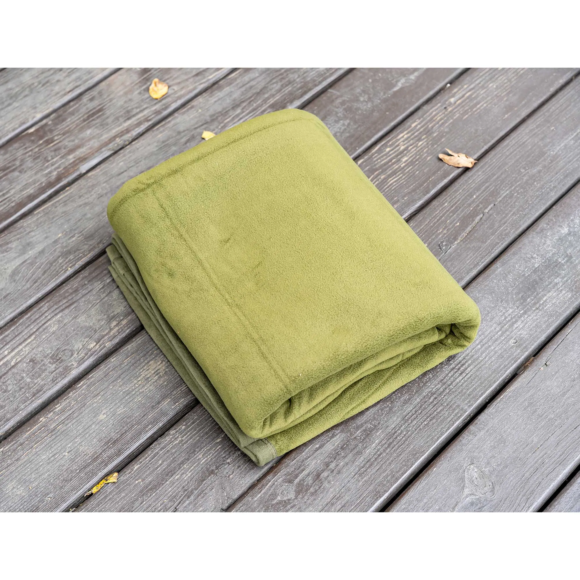 Wrapped and Thickened Green Blanket Double-Sided Fleece Blanket