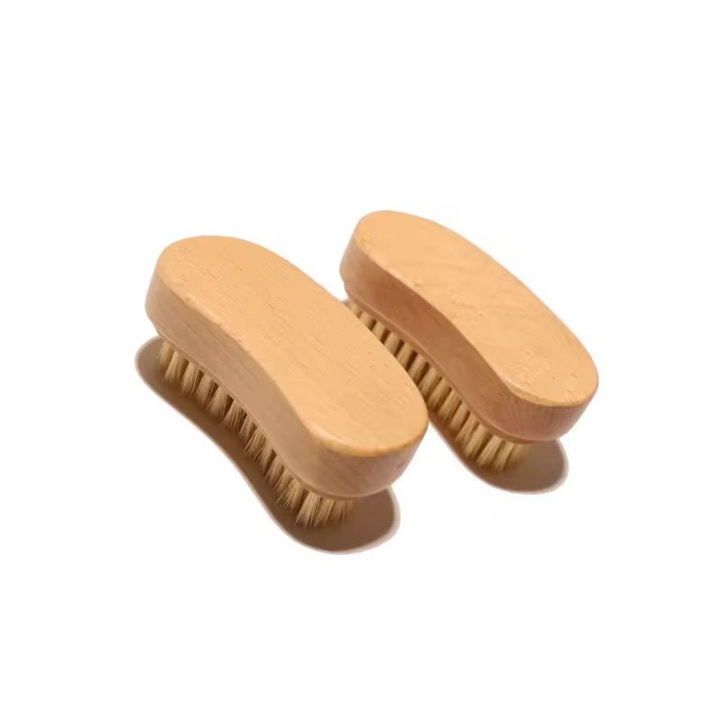 Factory Wholesale Customizable Natural Wood Sisal Nail Dust Cleaning Brush