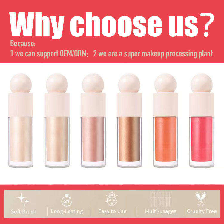 Factory Price Makeup Soft Shimmer High Quality Vegan Face Body Private Label Women Glitter Liquid Highlighter