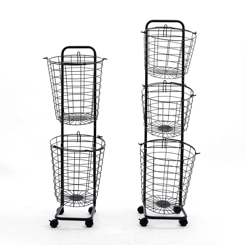 Factory Price Metal Wire Mesh with Wheel Laundry Basket