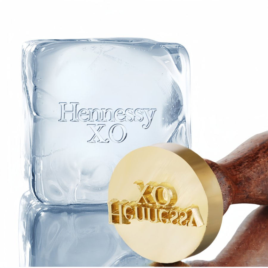 2025 Brass Ice Pineapple Brass Ice Stamp Tray Special Bar Cold Drink Stamp Commercial Logo Gift